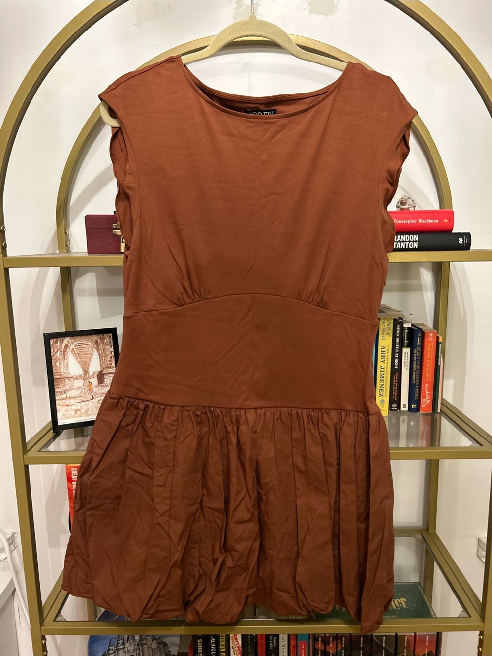 Bubble-hem mixy dress